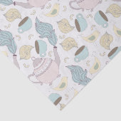 茶のパーティーパターン 薄葉紙 (詳細)