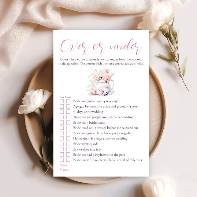 茶のパーティーブライダルシャワー以上またはゲーム中 (クリエイターアップロード済み)