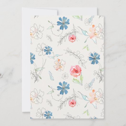 茶のブライダルシャワーのお洒落時間 招待状 (裏面)