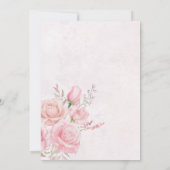 茶のブライダルシャワーエレガントバラフローラ 招待状 (裏面)