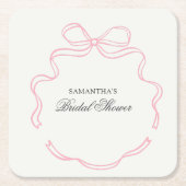 茶のブライダルシャワー野花の時間 スクエアペーパーコースター (正面)