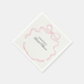 茶のブライダルシャワー野花の時間 スタンダードカクテルナプキン (角)