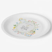 茶のブライダルシャワー野花の時間 ペーパープレート (アングル)