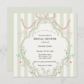 茶のブライダルシャワー野花の時間 招待状 (正面/裏面)