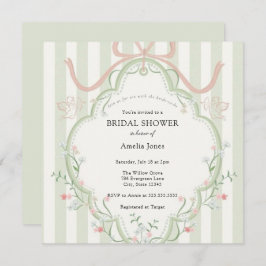 茶のブライダルシャワー野花の時間 招待状