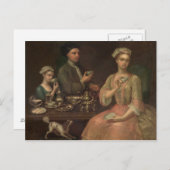 茶の三人の家族， c.1727 ポストカード (正面/裏面)