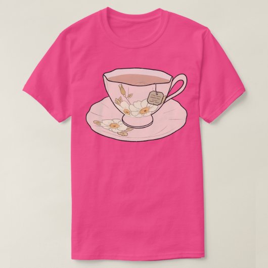 茶の入った緑茶 Tシャツ (デザイン正面)