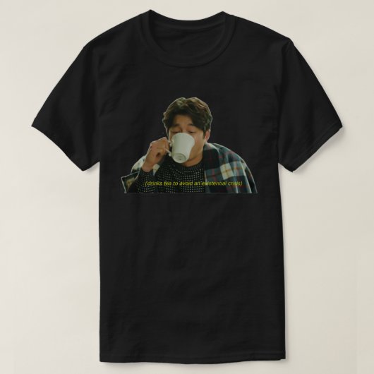茶の危機 Tシャツ (デザイン正面)