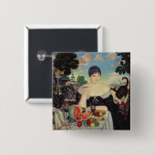 茶の商人の妻、1918年 缶バッジ (正面&裏面)