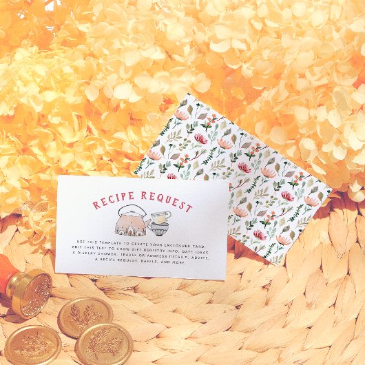 茶の山花のブライダルシャワー エンクロージャーカード