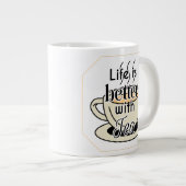 茶の方が命が好い ジャンボコーヒーマグカップ (正面右)