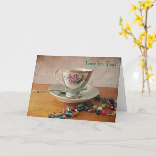 茶の時間か。 カード (黄色い花)