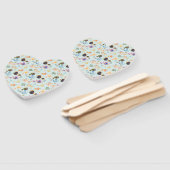 茶の時間パターン – ティーカップと紅茶ポット ハンドファン (組立なし)