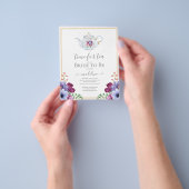 茶の時間フローラブライダルシャワー招待状 チラシ (手)