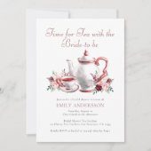 茶の時間ブライダルシャワーパーティー 招待状 (正面)