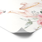 茶の時間ブライダルシャワー標識 ポスター (角)