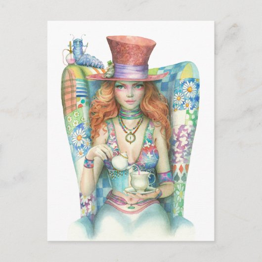 茶の時間、不機嫌帽子屋 ポストカード (正面)