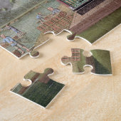 茶の木枠を運びます(w/c紙で) ジグソーパズル (側面)