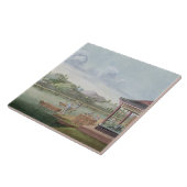 茶の木枠を運びます(w/c紙で) タイル (側面)