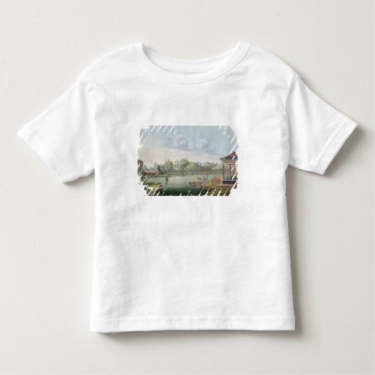 茶の木枠を運びます(w/c紙で) トドラーTシャツ (正面)