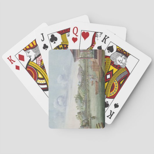 茶の木枠を運びます(w/c紙で) トランプ (裏面)