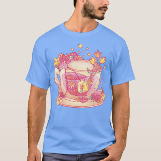 茶の湯飲み花 Tシャツ