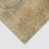 茶の背エレガント景が印象的な青い蝶 薄葉紙 (詳細)