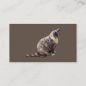 茶の色合いのタビーキャット 名刺 (裏面)