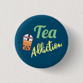茶の追加 缶バッジ (正面)
