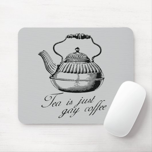 茶はちょうど陽気なコーヒーです マウスパッド (マウス)
