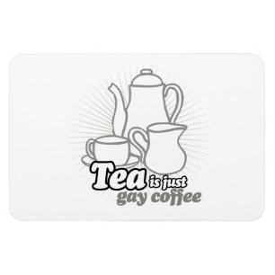 茶はちょうど陽気なコーヒーです マグネット