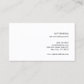 茶はっきりしたモダン色金ゴールド絵を描(ばちゃばちゃ)跳ねる 名刺 (裏面)