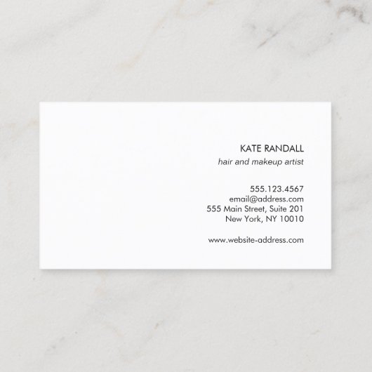 茶はっきりしたモダン色金ゴールド絵を描(ばちゃばちゃ)跳ねる 名刺 (裏面)