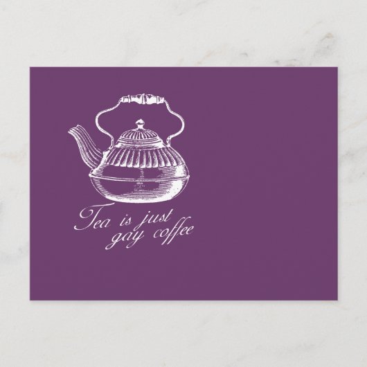 茶はゲイ ポストカード (正面)