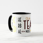 茶はコラージュのマグを言い表わします マグカップ (正面左)