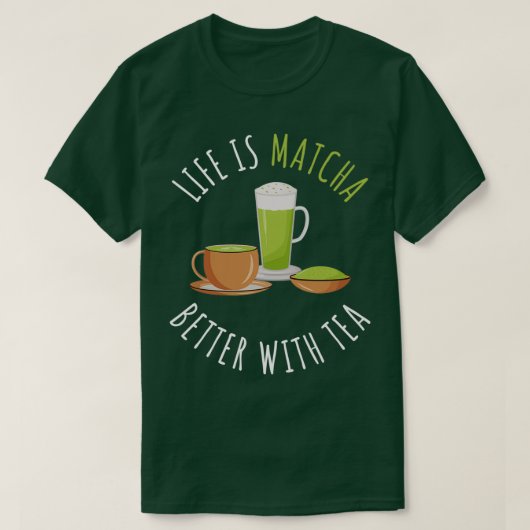 茶は命が持つ Tシャツ (デザイン正面)