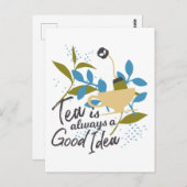 茶は常に良いアイディア ポストカード (正面/裏面)