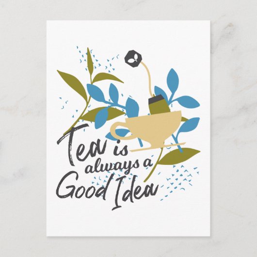 茶は常に良いアイディア ポストカード (正面)