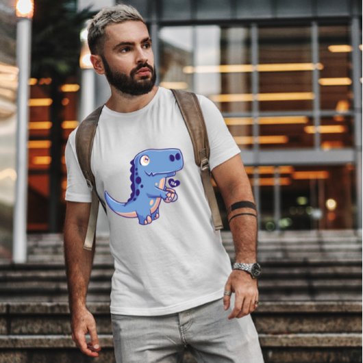茶を入れた恐竜 Tシャツ