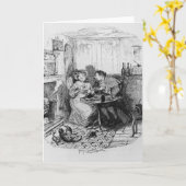 茶を取っているBumble氏およびCorney夫人 カード (黄色い花)