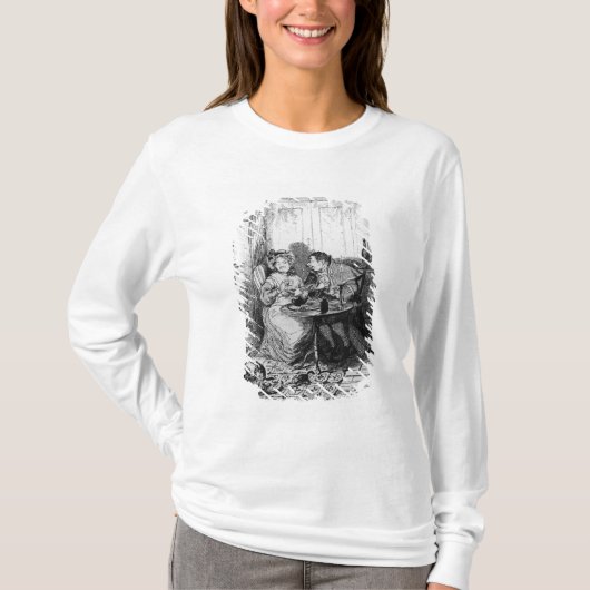 茶を取っているBumble氏およびCorney夫人 Tシャツ (正面)