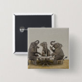 茶を持つゾウパーティー 缶バッジ (正面&裏面)