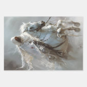 茶を持つヴィンテージチキンのデコページパーティー ラッピングペーパーシート (正面2)