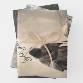 茶を持つヴィンテージチキンのデコページパーティー ラッピングペーパーシート (インサイチュ)