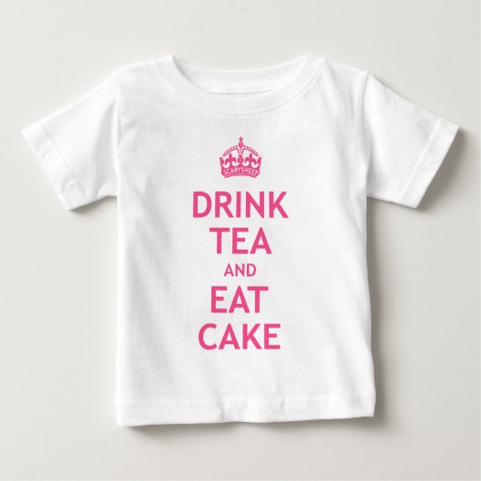 茶を飲み、ケーキを食べて下さい ベビーTシャツ (正面)