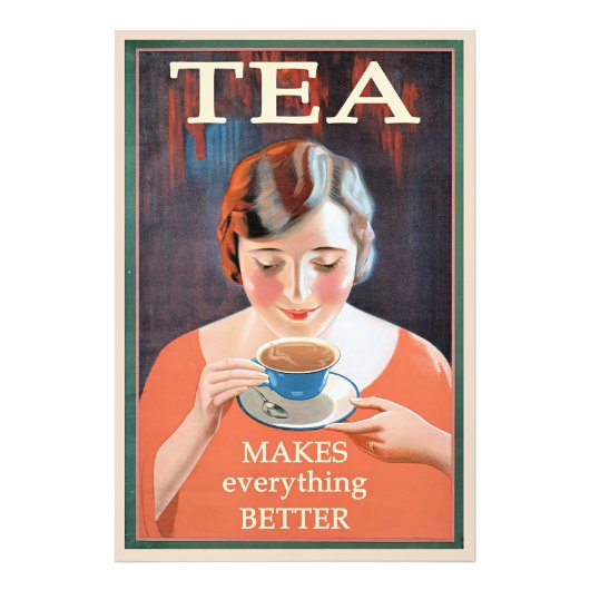 茶を飲むと何事も上手になる フォトプリント            (正面)