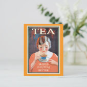 茶を飲むと何事も上手になる ポストカード (スタンド正面)