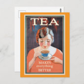 茶を飲むと何事も上手になる ポストカード (正面/裏面)