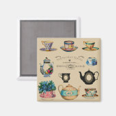 茶を飲むと何事も上手になる マグネット (正面/裏面)