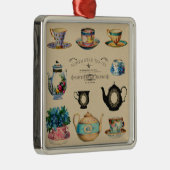 茶を飲むと何事も上手になる メタルオーナメント (右)